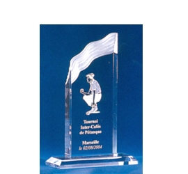 Trophée plexiglass Transparent<br>''luxe'' 119-5221