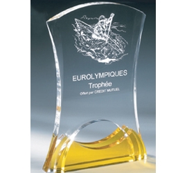 Trophée plexiglass Transparent<br>''luxe'' 161-0321