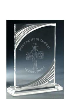 Trophée plexiglass Transparent<br>''luxe'' 181-4121