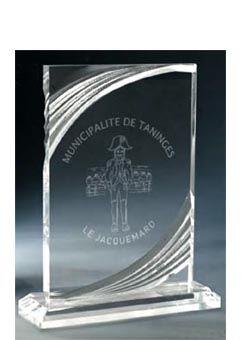 Trophée plexiglass Transparent<br>''luxe'' 181-4221