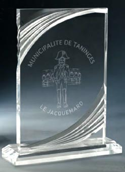 Trophée plexiglass Transparent<br>''luxe'' 181-4321