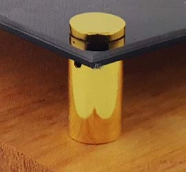 4 Entretoises rondes Luxe <br>D 15mm Lg 26mm - Or