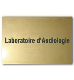 Plaque Aluminium anodisé or 40x30 cm - 1 ligne de Texte