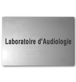 Plaque Alu anodisé naturel 40x30 cm - 1 ligne de Texte
