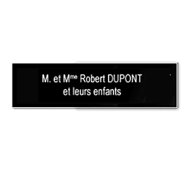 plaque ou etiquette boite aux lettres 4 lignes or 100x40mm