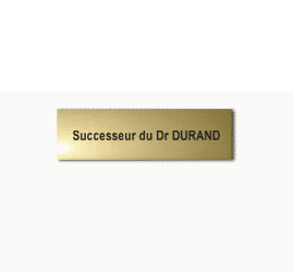 Plaque plexi CLASSIQUE 15x4 cm<br>1 ligne1