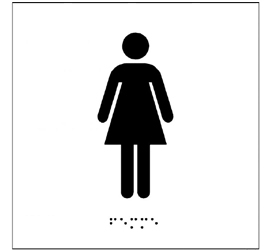 Plaque Braille Femme