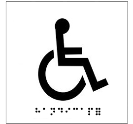 Plaque WC Braille Handicapé 