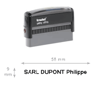 Tampon ''Spécial Chèque''<br>Personnalisé 1 ligne16