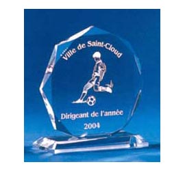 Trophée plexiglass Transparent ''luxe'' 117-42