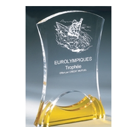 Trophée plexiglass Transparent ''luxe'' 161-02